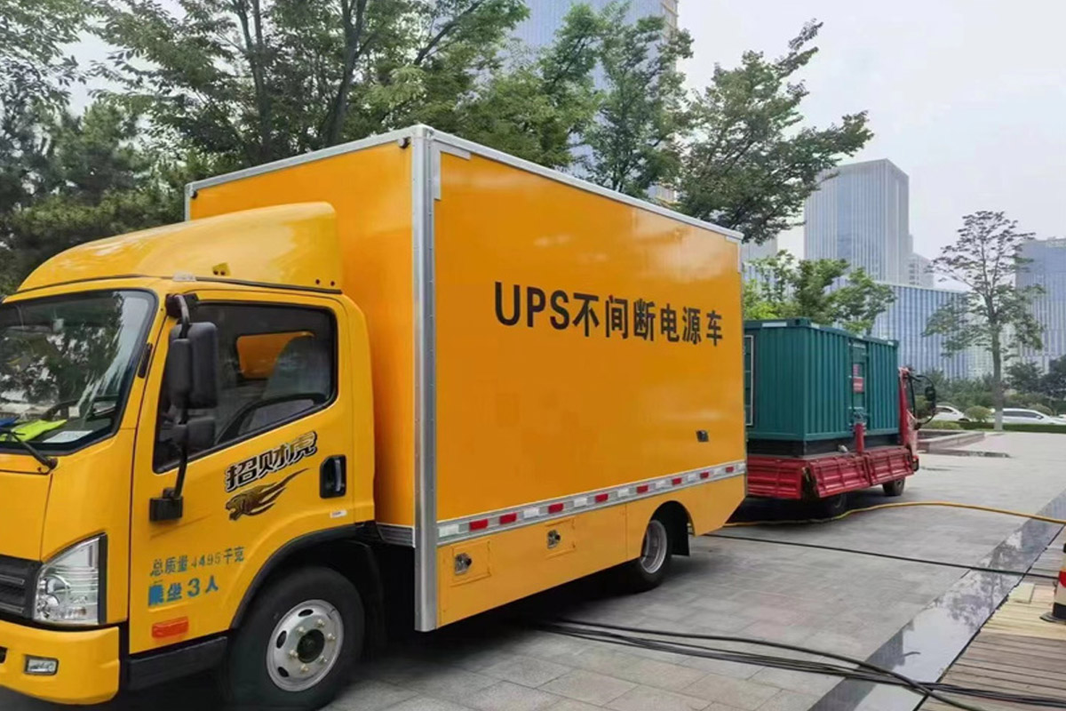钢城发电机租赁施工现场